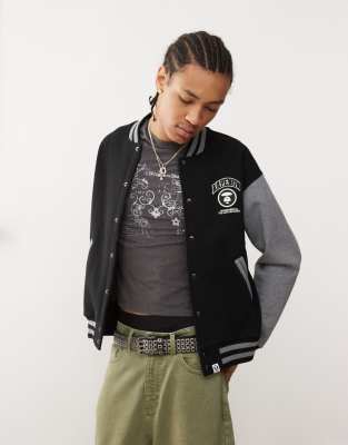 AAPE By A Bathing Ape® - Veste style universitaire - Noir - view 1