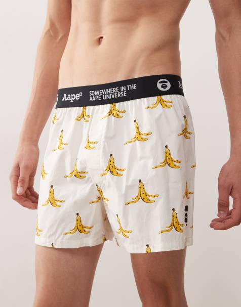 Aape By A Bathing Ape – Vita, bananmönstrade boxershorts - view 1