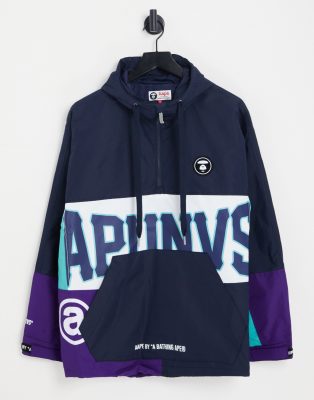 AAPE by A Bathing Ape windbreaker in purple - ASOS Price Checker