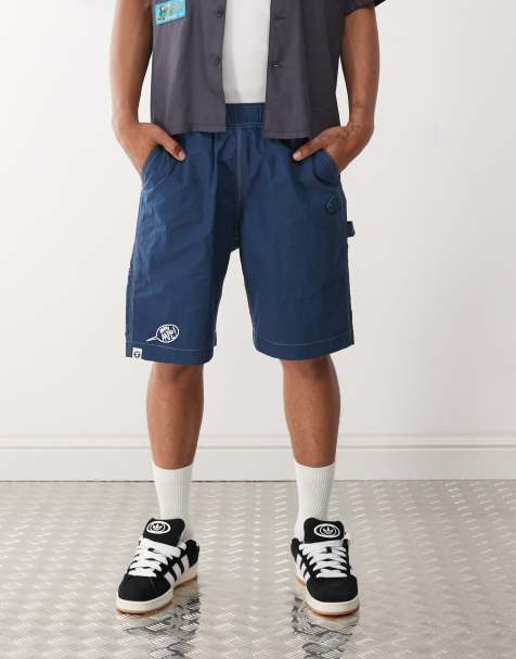 Aape by A Bathing Ape worker carpenter shorts in navy - view 1