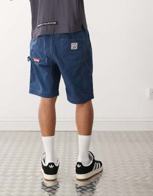 Aape By A Bathing Ape Worker Carpenter Shorts In Blue