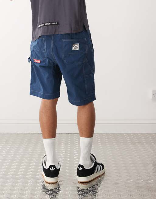 Aape by A Bathing Ape worker carpenter shorts in navy | ASOS