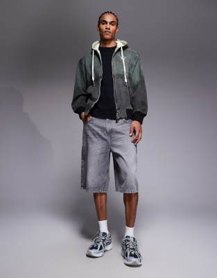AAPE by A BATHING APE - Worker-Jacke in Khakigrün mit Reißverschluss und Kapuze Grün M
