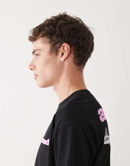 Aape by A Bathing Ape x Erased boxy oversized t-shirt in black, 4 of 5