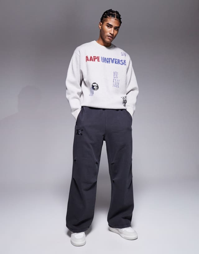 Aape by A Bathing Ape x Erased loose fit heavyweight jersey