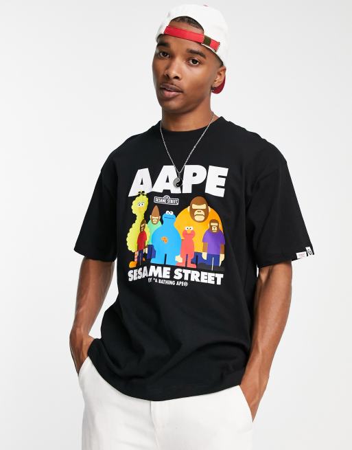 AAPE By A Bathing Ape x Sesame Street aape friends t-shirt in