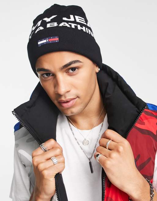 AAPE By A Bathing Ape x Tommy Hilfiger beanie in black