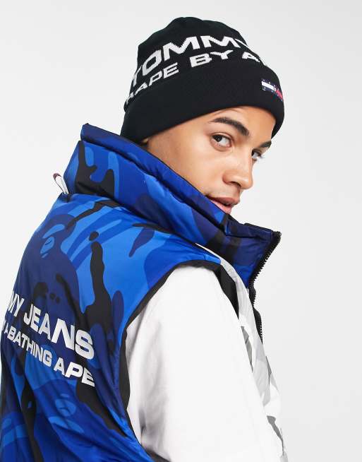 AAPE By A Bathing Ape x Tommy Hilfiger beanie in black