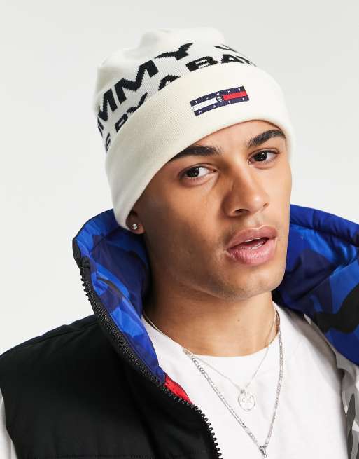 AAPE By A Bathing Ape x Tommy Hilfiger beanie in off white