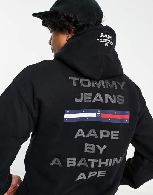 AAPE By A Bathing Ape x Tommy Hilfiger – Czarna bluza z kapturem | ASOS
