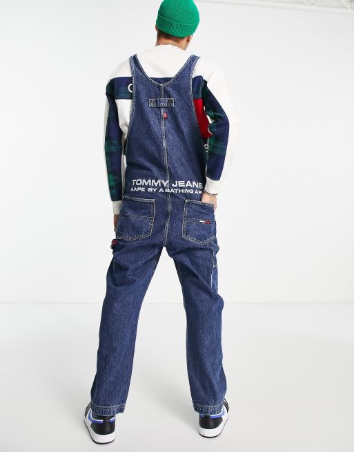 AAPE By A Bathing Ape x Tommy Hilfiger denim dungarees in blue