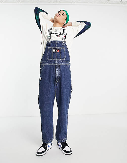 AAPE By A Bathing Ape x Tommy Hilfiger denim dungarees in blue