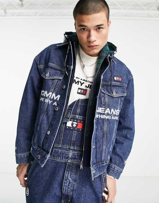 AAPE By A Bathing Ape x Tommy Hilfiger denim jacket in blue