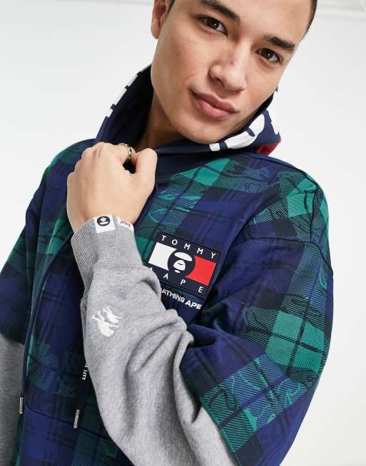 Plaid tommy hilfiger clearance hoodie