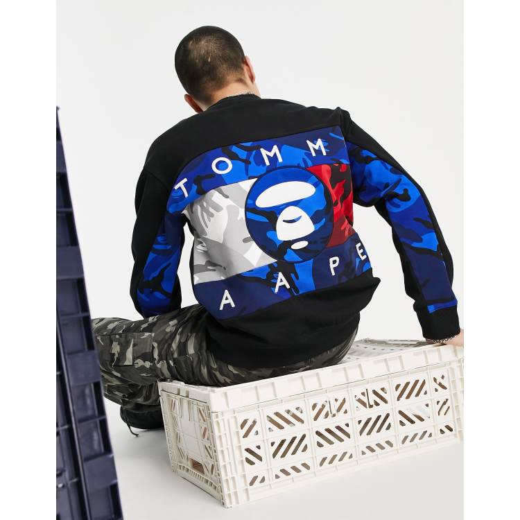 AAPE By A Bathing Ape x Tommy Hilfiger sweatshirt in black