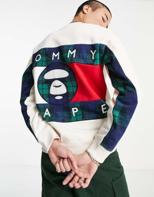 AAPE By A Bathing Ape x Tommy Hilfiger sweatshirt in off white