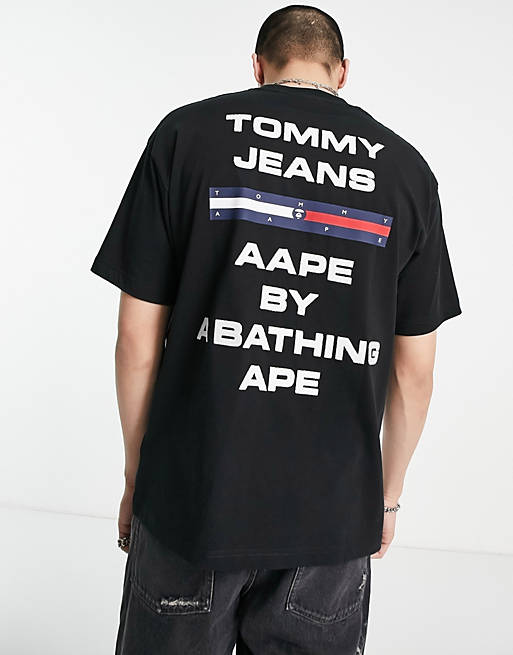 AAPE By A Bathing Ape x Tommy Hilfiger t-shirt in black