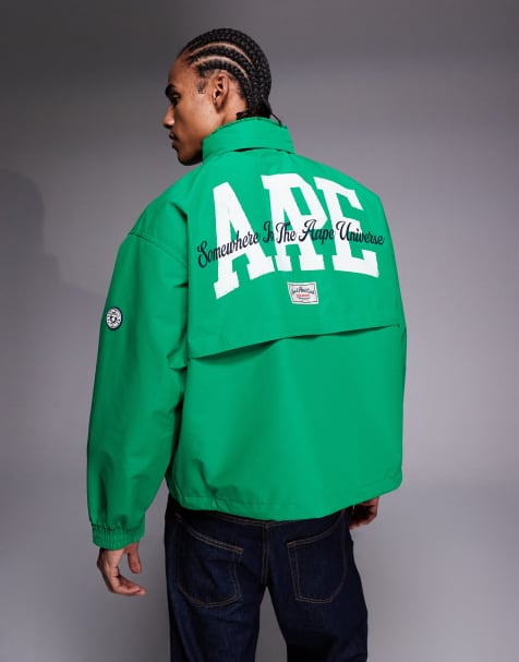 AAPE By A Bathing Ape – Zielona kurtka wiatrówka - view 1