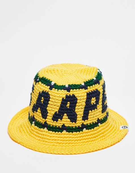 AAPE By A Bathing Ape – Żółty dzianinowy kapelusz typu bucket - view 1