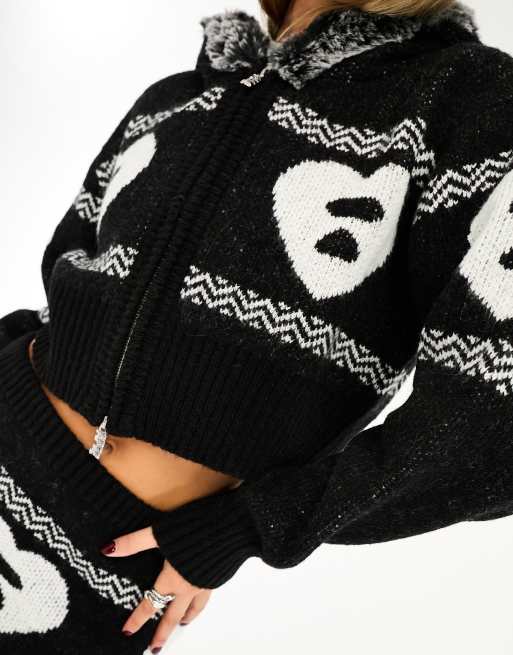 Aapee by A Bathing Ape knitted hoodie in black