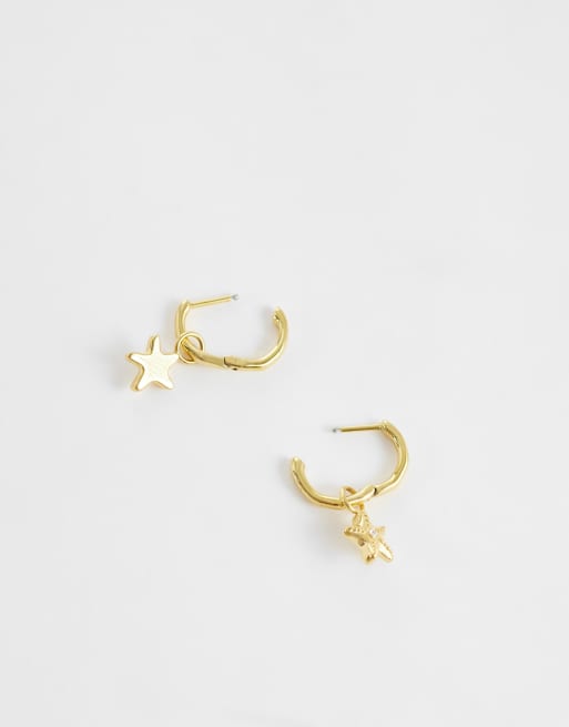 Abbbott Lyon molten stafish huggie hoop earrings in 18k gold plated, 3 of 4