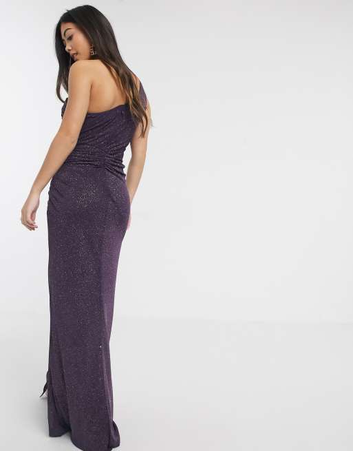 Abbey clancy x lipsy 2024 glitter wrap maxi dress