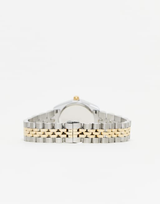 Abbott Lyon - Belgravia 30 - Klein tweekleurig horloge met schakels en parelmoeren wijzerplaat, 3 van 3