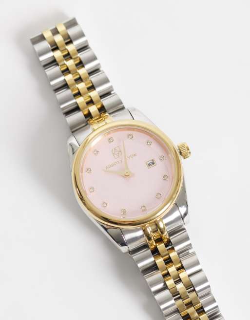 Abbott Lyon Belgravia 30 mm ur med pink glat lynette i mixed metal, 4 af 4