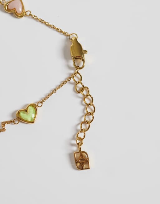 Abbott Lyon - Bracelet cœur en plaqué or 18 carats - Multicolore, 3 de 3