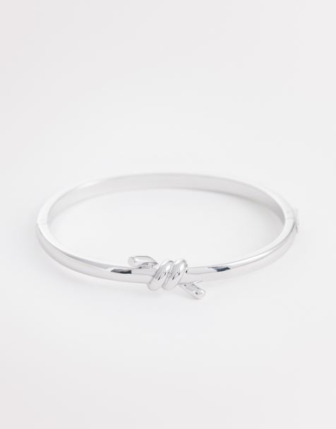 Abbott Lyon - Bracelet jonc torsadé effet noué - Argenté - view 1