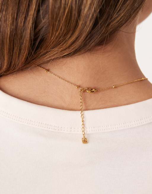 Abbott Lyon bubble J initial necklace in 18K gold plated