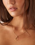 [Abbott Lyon] Abbott Lyon C initial necklace in 18k gold plated waterproof stainless steel No Size GOLD