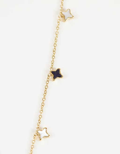 Abbott Lyon celestials skies blue sandstone necklace in 14k gold plated, 2 of 3