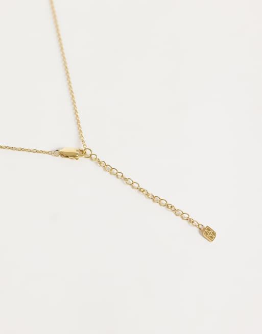 Abbott Lyon celestials skies blue sandstone necklace in 14k gold plated, 3 of 3