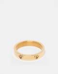 [Abbott Lyon] Abbott Lyon crystal heart ring in 18K gold plated waterproof stainless steel N GOLD