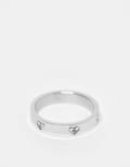 [Abbott Lyon] Abbott Lyon crystal heart ring in silver-plated waterproof stainless steel N SILVER