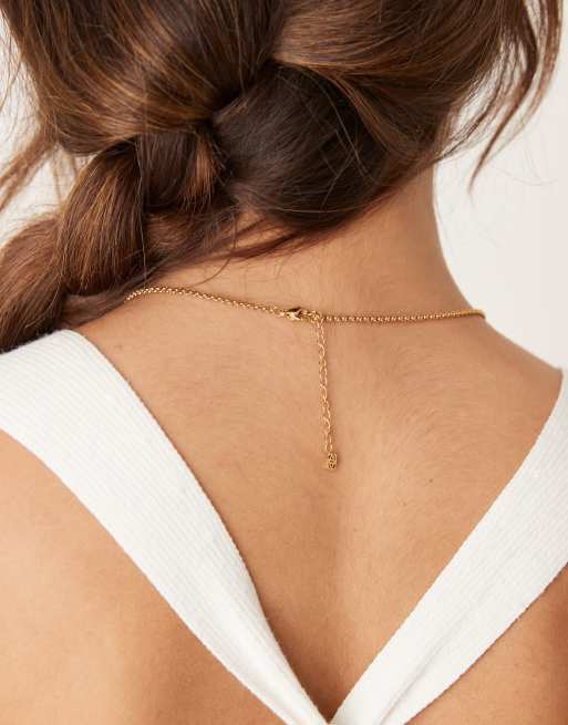 Abbott Lyon faux pearl multi clover necklace in 18k gold