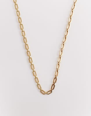 Abbott Lyon - Goldfarbene Gliederhalskette aus Edelstahl mit 18-Karat-Vergoldung