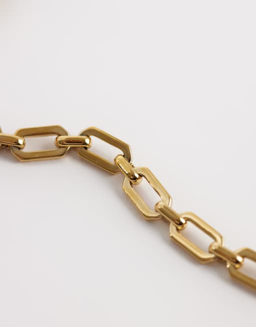 Abbott Lyon – Goldfarbene Gliederhalskette aus Edelstahl mit 18-Karat-Vergoldung, 3 von 4