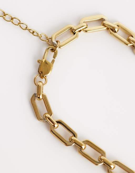 Abbott Lyon – Goldfarbene Gliederhalskette aus Edelstahl mit 18-Karat-Vergoldung, 4 von 4