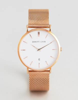 abbott lyon watch rose gold