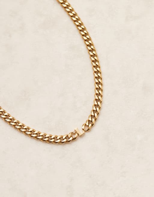 Choker Abbott Lyon Initial Necklace Abbott Lyon Gold Plated