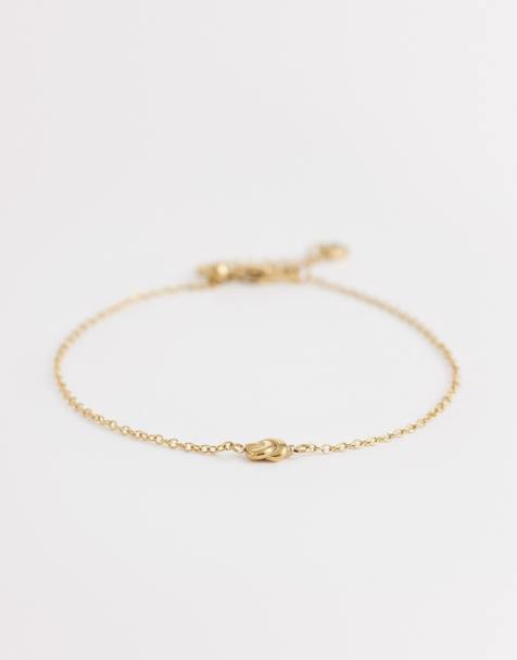 Abbott Lyon – Made Mine – Armband i rostfritt stål med 18K guldplätering och små knutar - view 1