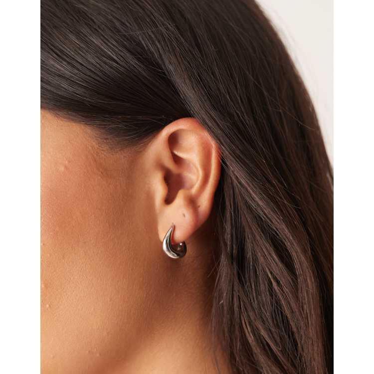 Abbott Lyon mini molten hoop earrings in waterproof