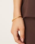 [Abbott Lyon] Abbott Lyon molten bangle bracelet in 18K gold plated waterproof stainless steel No Size GOLD