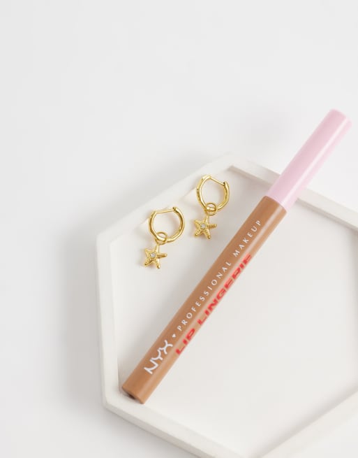 Abbott Lyon molten stafish huggie hoop earrings in 18k gold plated, 2 of 4