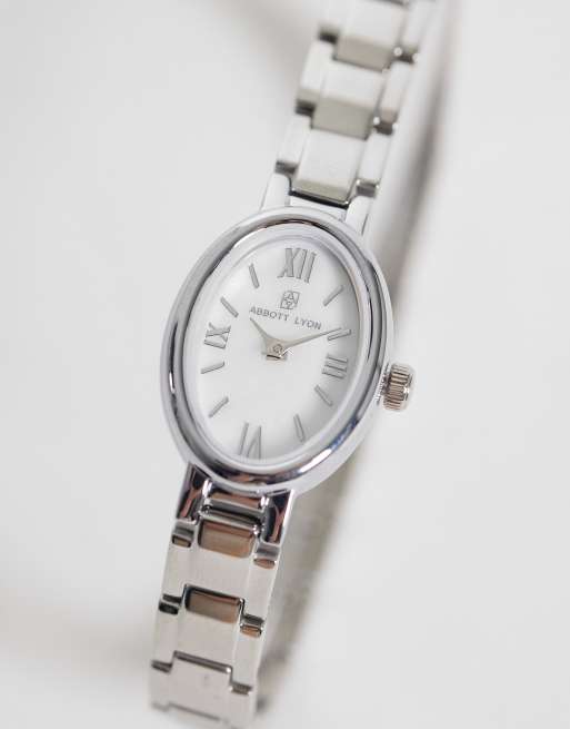 Abbott Lyon montre ovale Monroe - argent, 3 de 4
