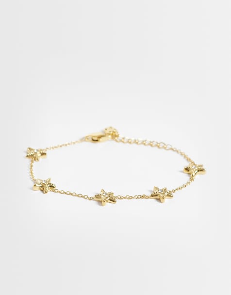Abbott Lyon multi starfish bracelet in 18k gold plated - view 1