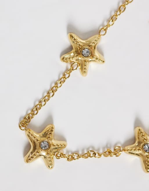 Abbott Lyon multi starfish bracelet in 18k gold plated, 2 of 3