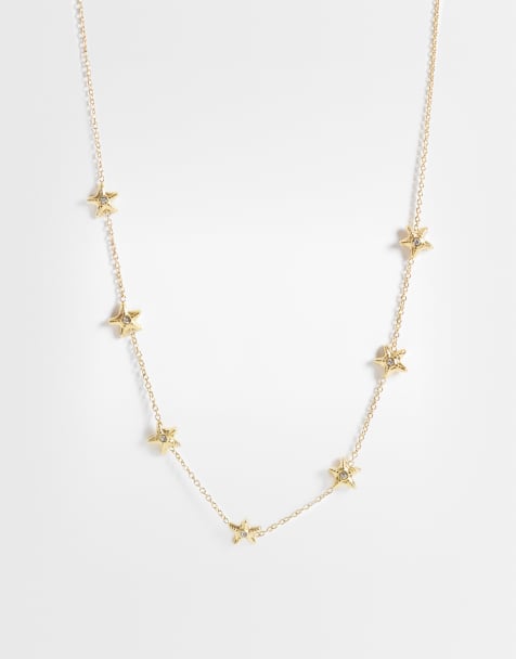 Abbott Lyon multi starfish necklace in 18k gold plated - view 1